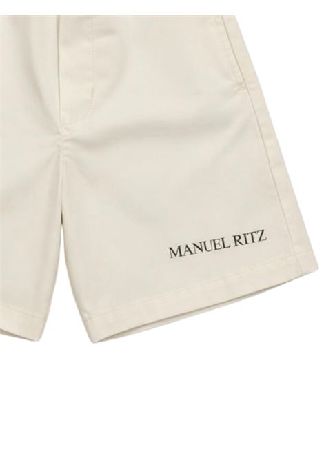 Cream cotton Bermuda shorts for children Manuel Ritz | 3376PANNA